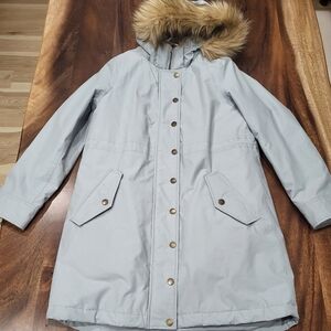 BODEN Waterproof Faux Fur Hooded Parka  with detachable hood & inner vest sz 6P